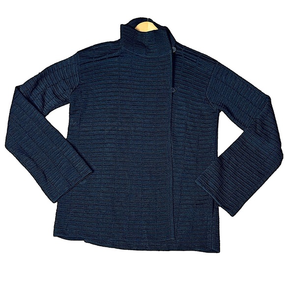 Armani Collezioni Merino Wool Blend Mock-Neck Buttoned...